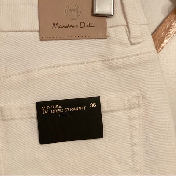 NWT Massimo Dutti Mid-Rise Straight Fit Jeans - Picture 7 of 8